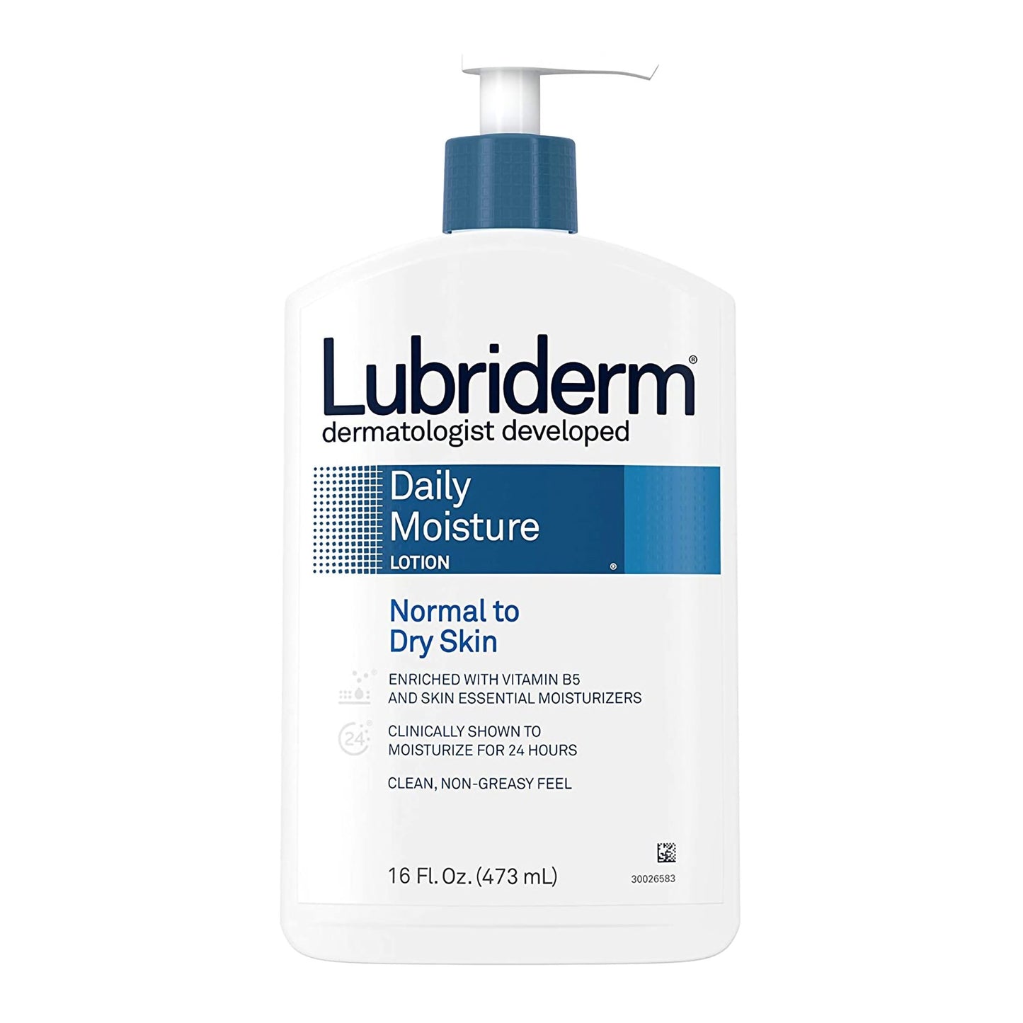 Lubriderm Daily Moisture Lotion Unscented, 16-ounce Pump Bottle