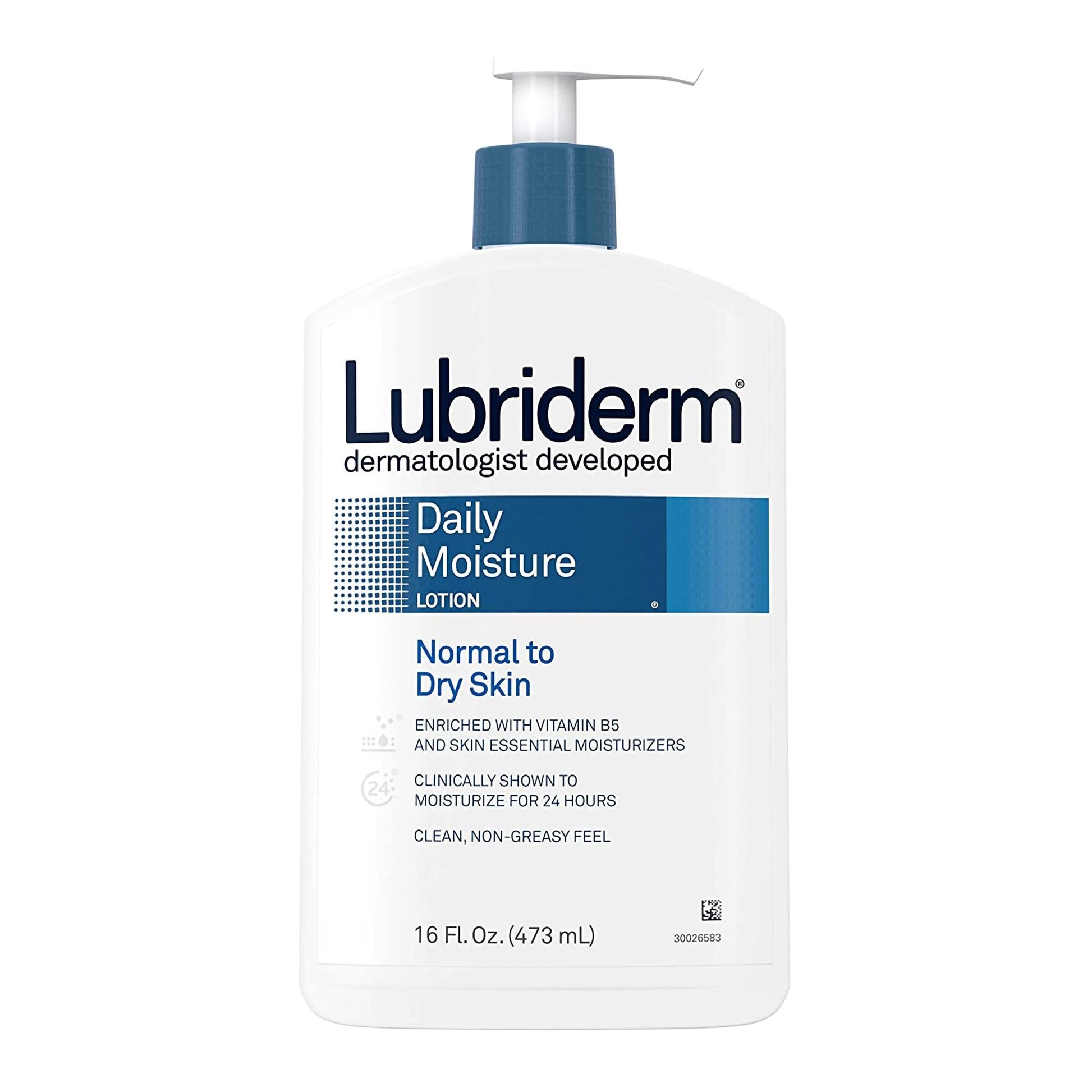 Lubriderm Daily Moisture Lotion Unscented, 16-ounce Pump Bottle