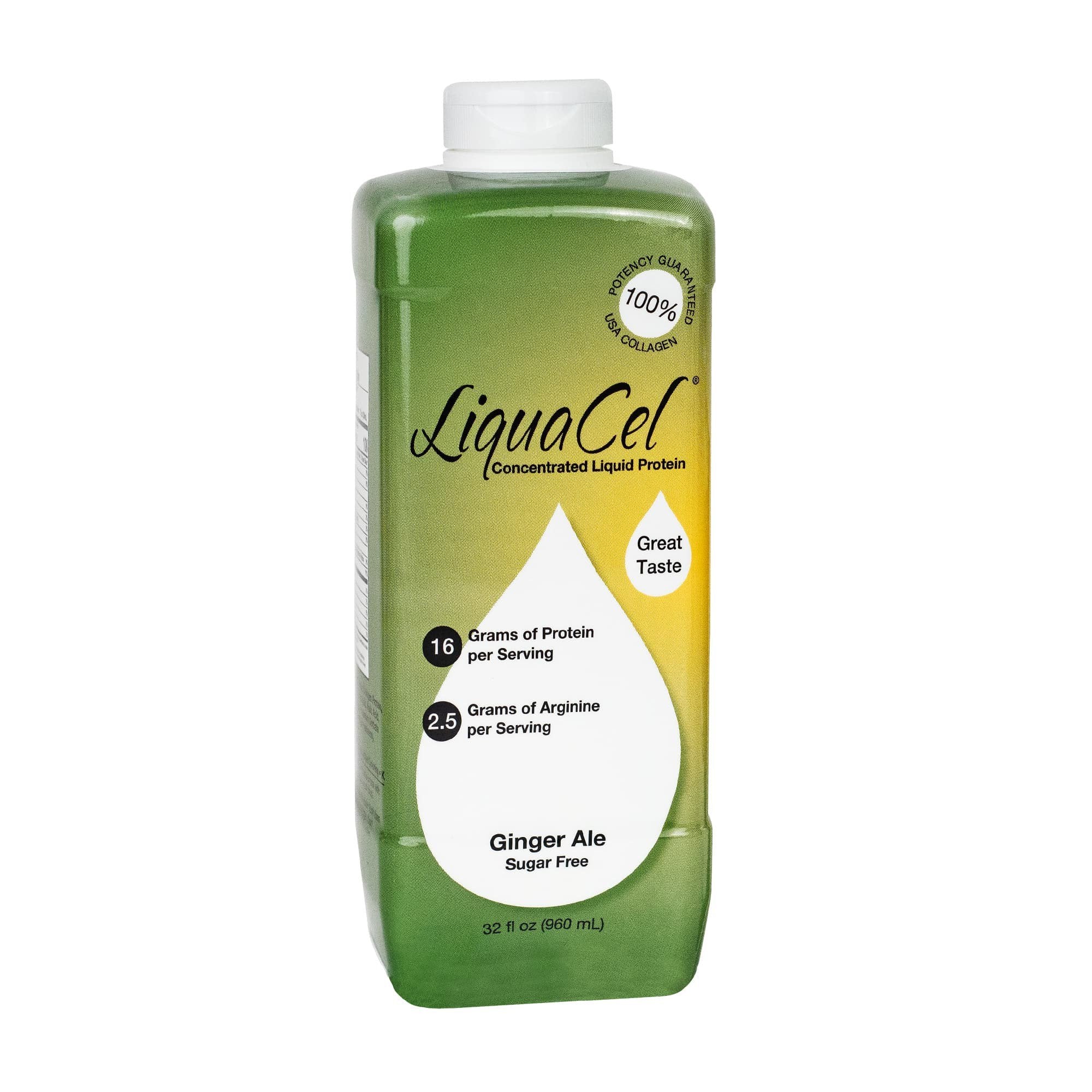 LiquaCel Ginger Ale Concentrated Liquid Protein, Sugar Free, 32-ounce ...