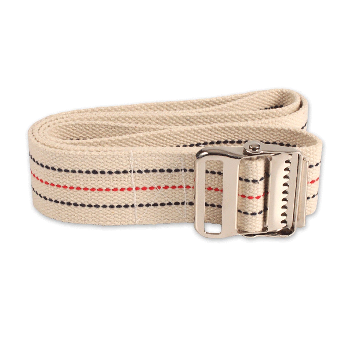 dynarex Pinstripe Gait Belt with Metal Buckle, 60-Inch Length