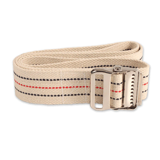 dynarex Pinstripe Gait Belt with Metal Buckle, 60-Inch Length