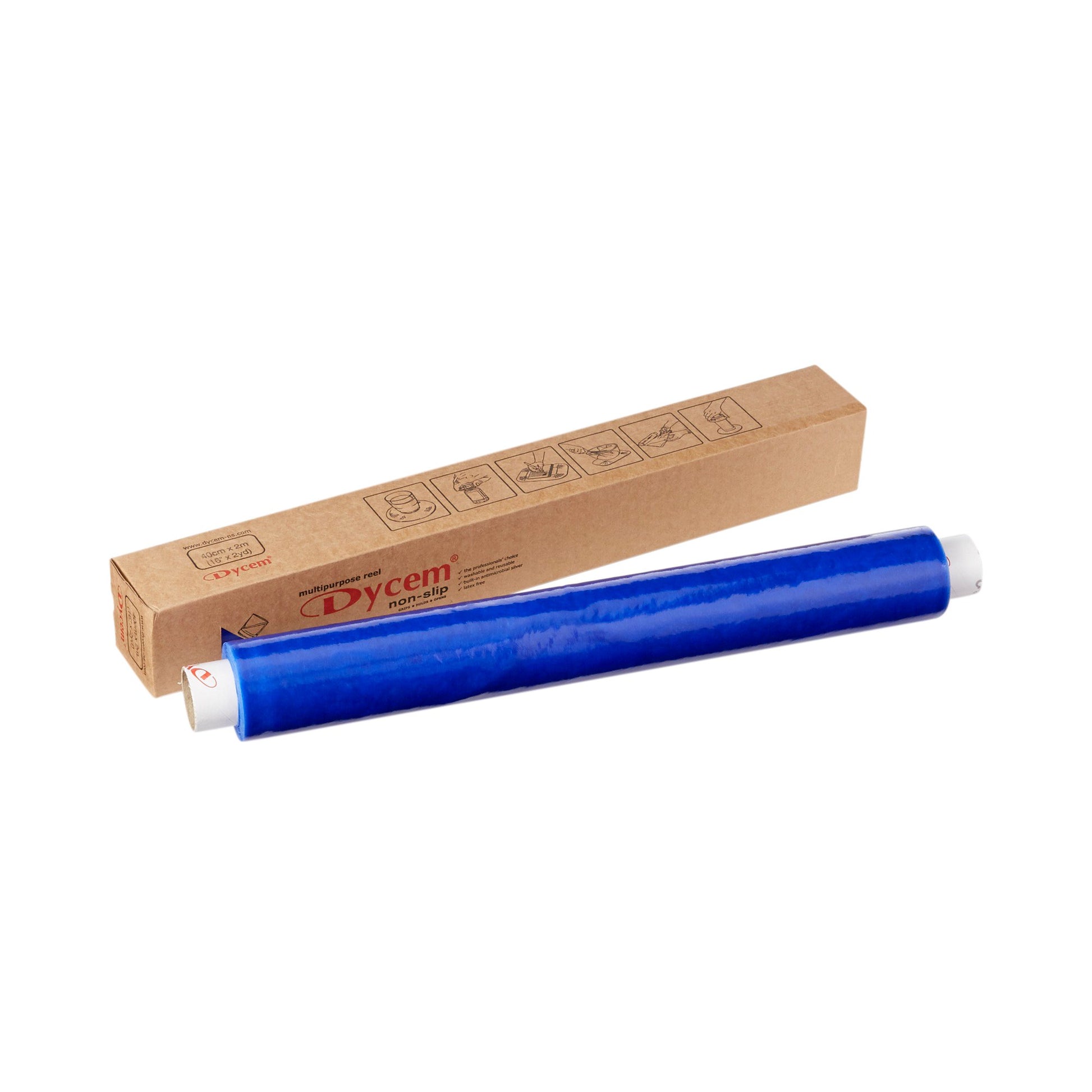 Dycem Nonslip Material Roll, Blue, 16 Inch x 6.5 Foot