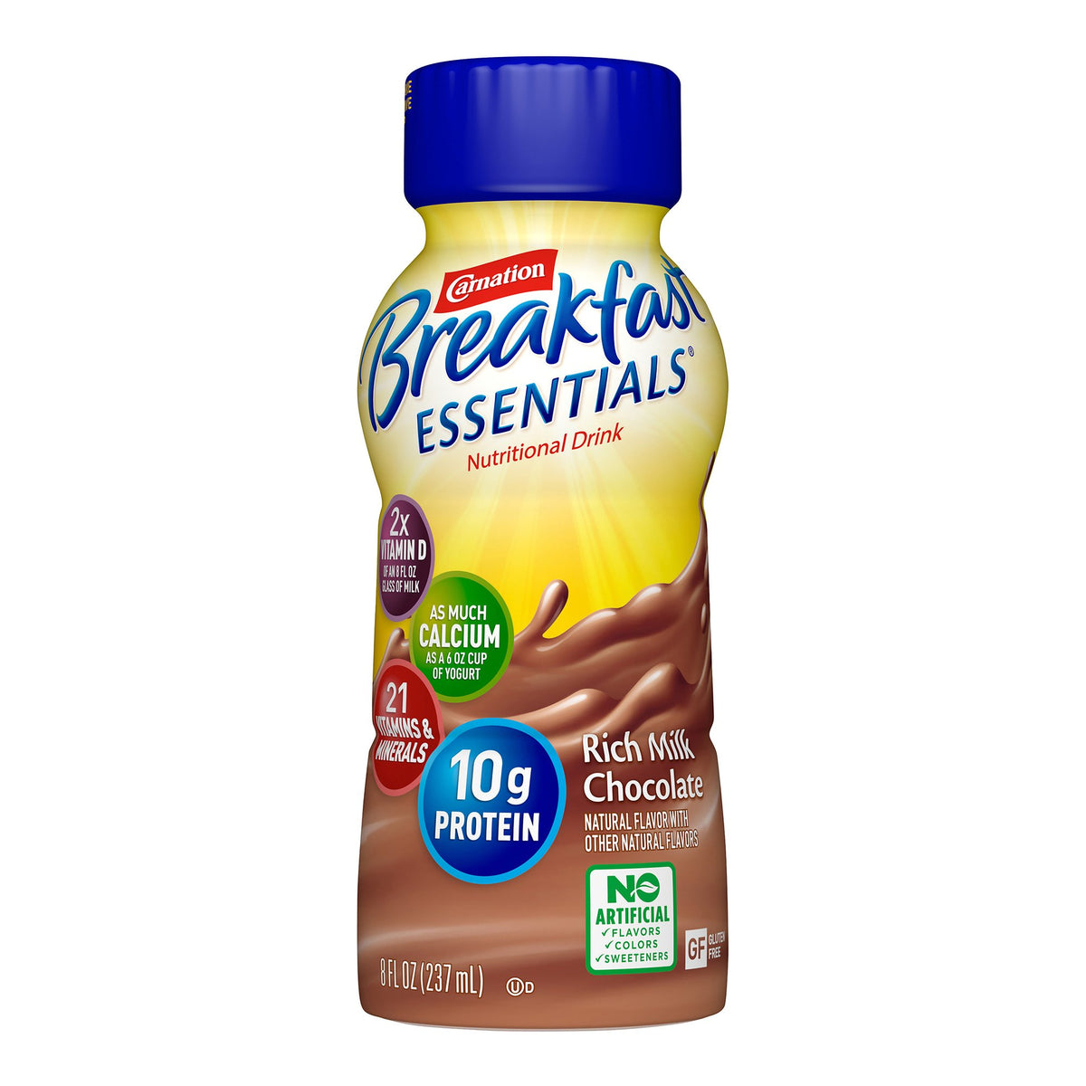 Carnation Breakfast Essentials Chocolate Nutritional Drink, 8-ounce bo ...