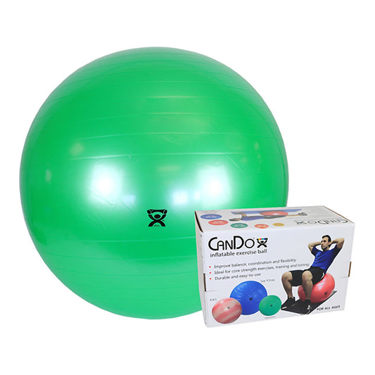 CanDo Inflatable Exercise Ball, Green, 26 Inches