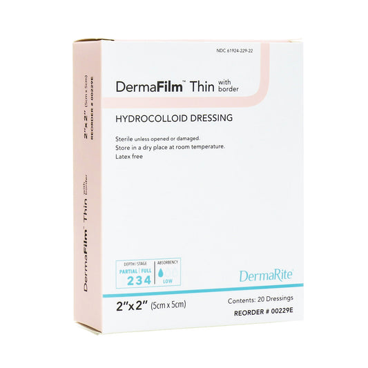 DermaFilm Hydrocolloid Dressing, 2 x 2 Inch