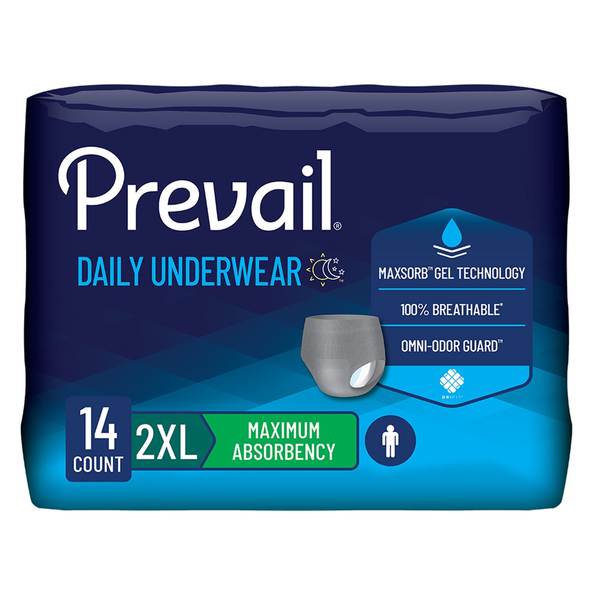 Prevail Daily Underwear Maximum Absorbent Underwear, Extra Extra Large