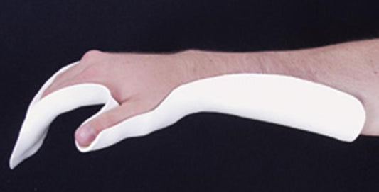 Resting Pan Mitt Hand Splint AliMed Pre-Cut Thermoplastic Left or Right Hand White Large