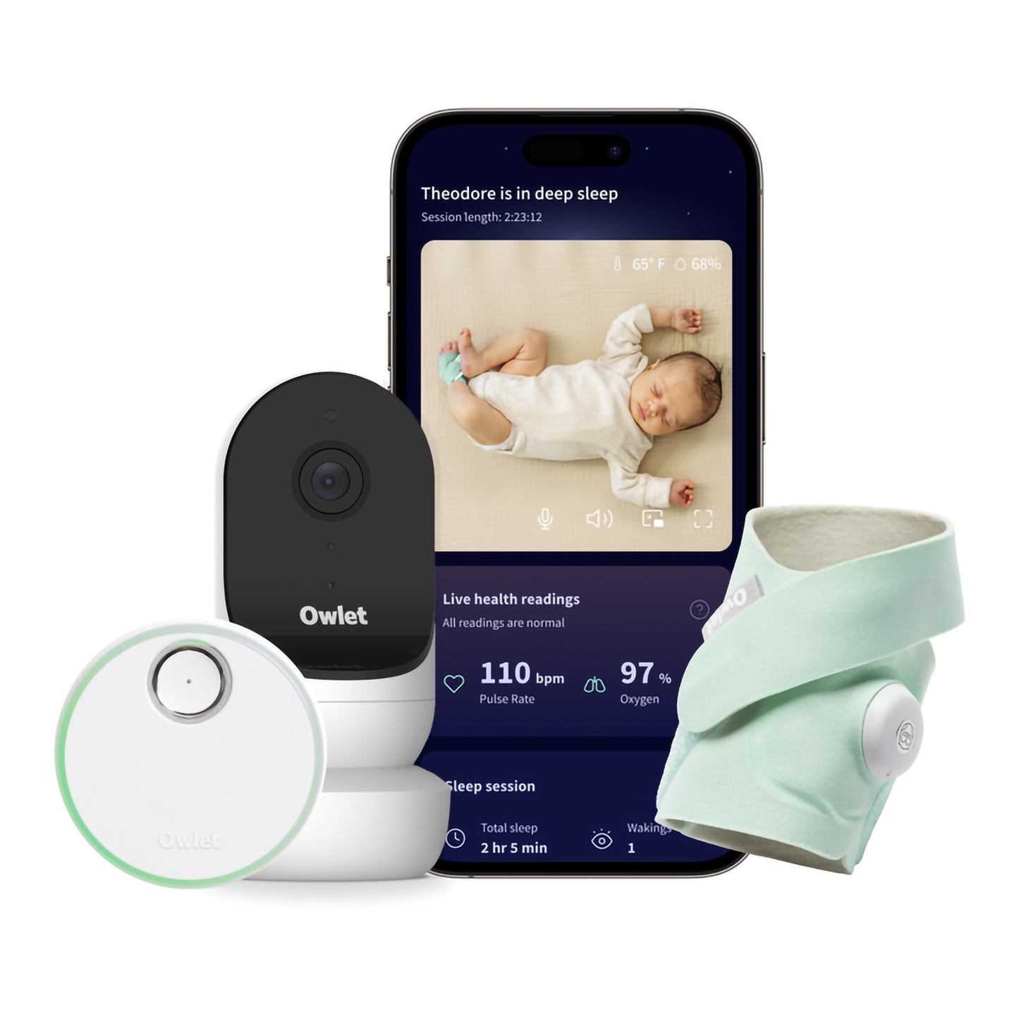 Owlet Dream Duo Smart Baby Monitor with Motion Alerts & Temperature Monitoring