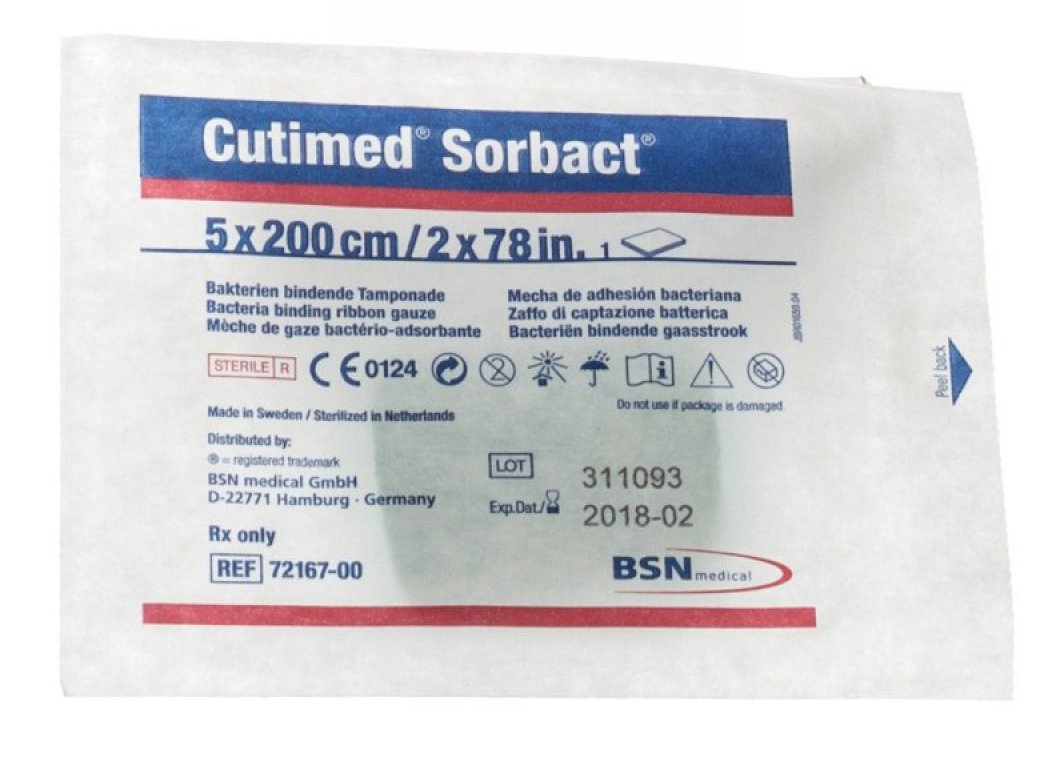 Cutimed Sorbact Impregnated Dressing, 2 x 79 Inch – SurfMed