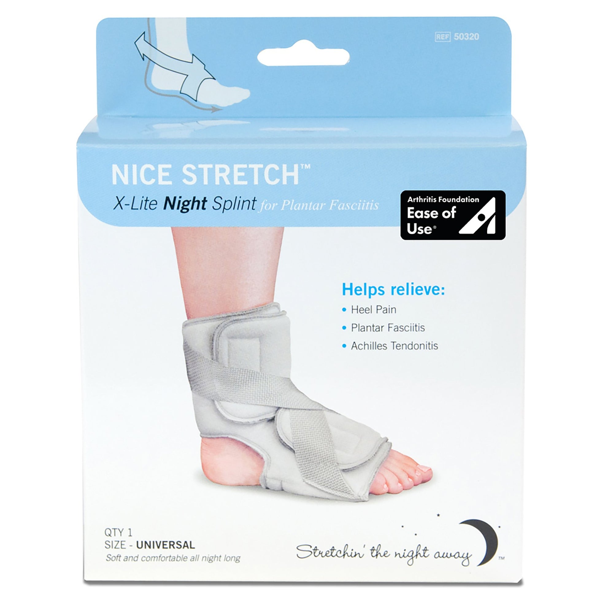 Nice Stretch X-Lite Plantar Fasciitis Night Splint, One Size Fits Most