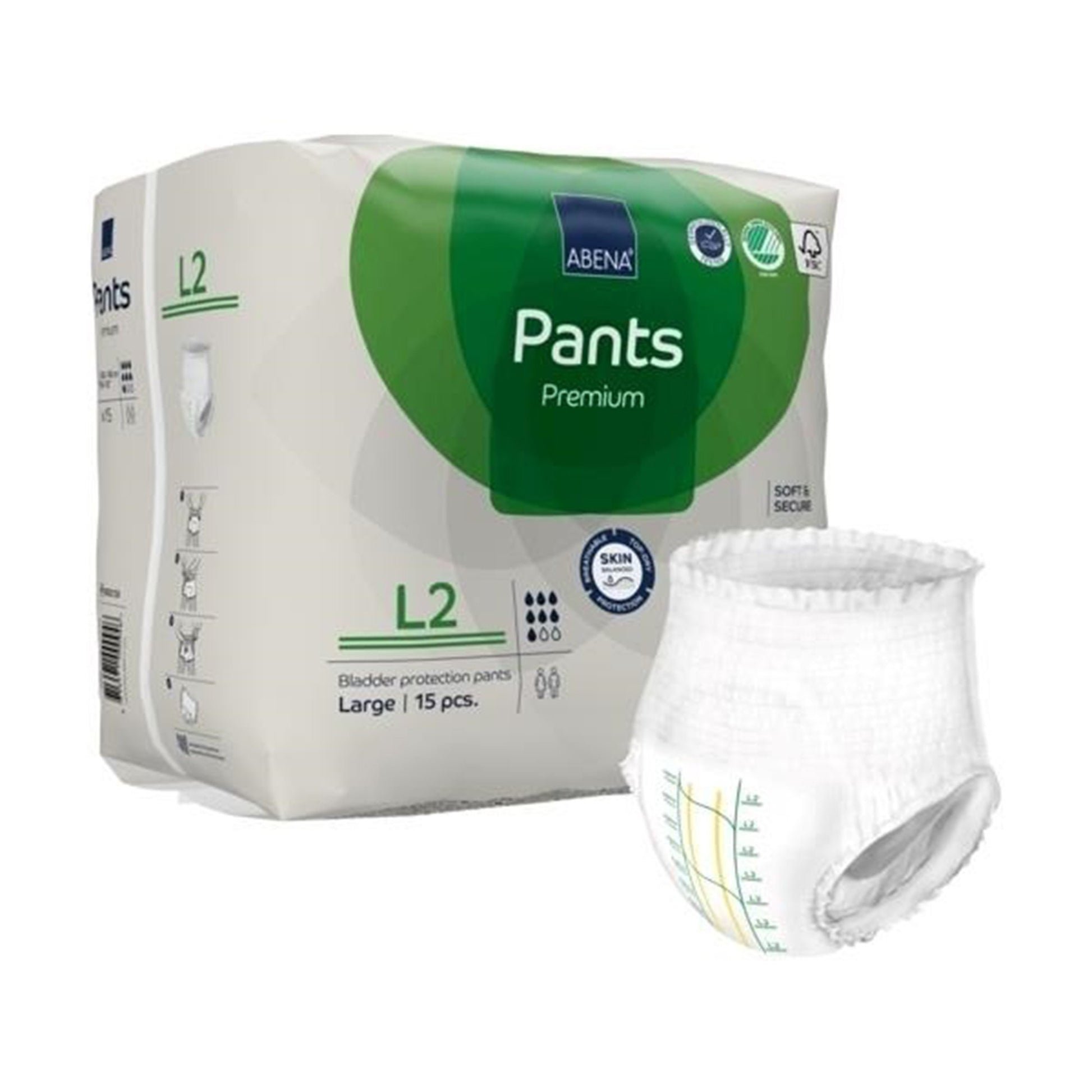 Abena Premium Pants L2 Incontinence Brief, Large