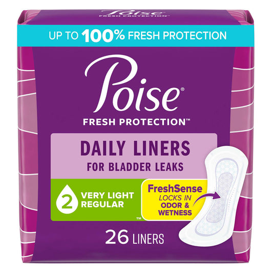 Poise Bladder Control Pads, Light Absorbency, 7.5 Inch Length