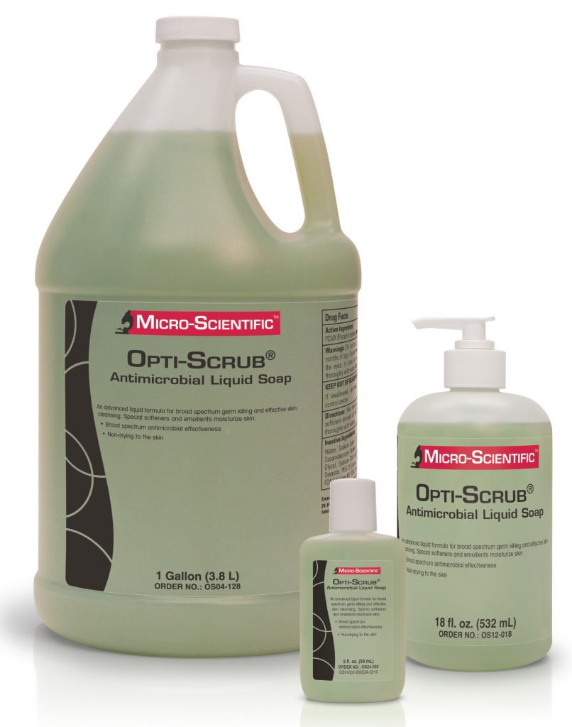 Antimicrobial Soap Opti-Scrub Liquid 18 oz. Bottle Scented