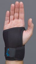 Wrist Splint GelFlex Contoured Polymer Gel / Mineral Oil Right Hand Black Large