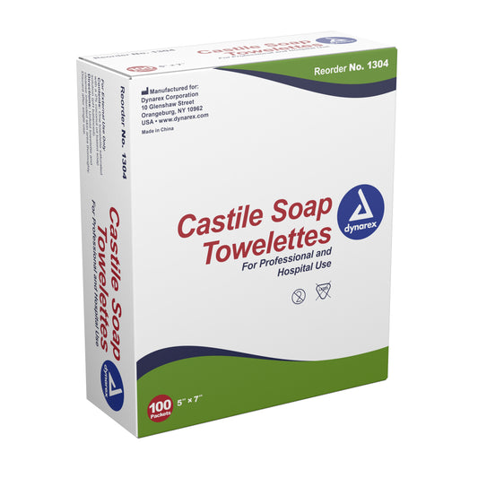 dynarex Scented Castile Soap Towelettes, Individual Packets
