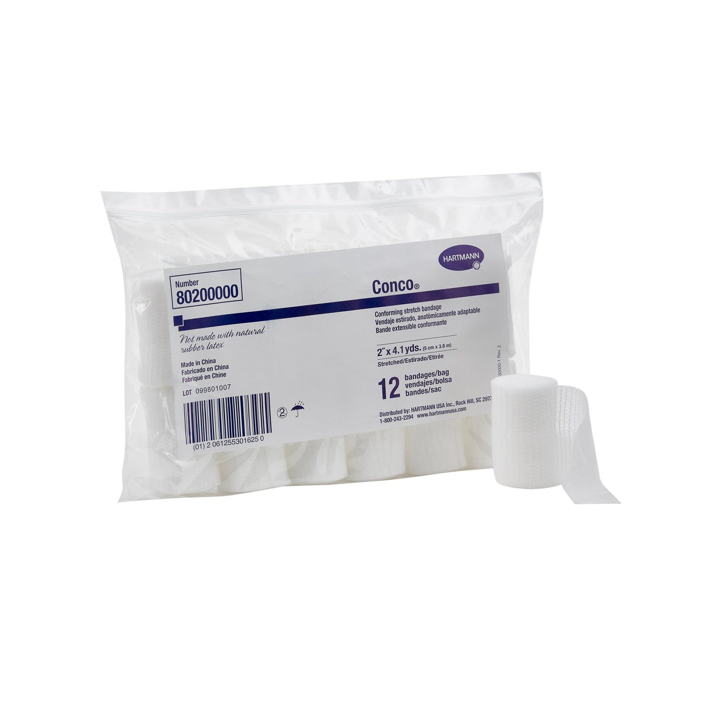 Conco Conforming Bandage, 2 Inch x 4-1/10 Yard, 1-Ply