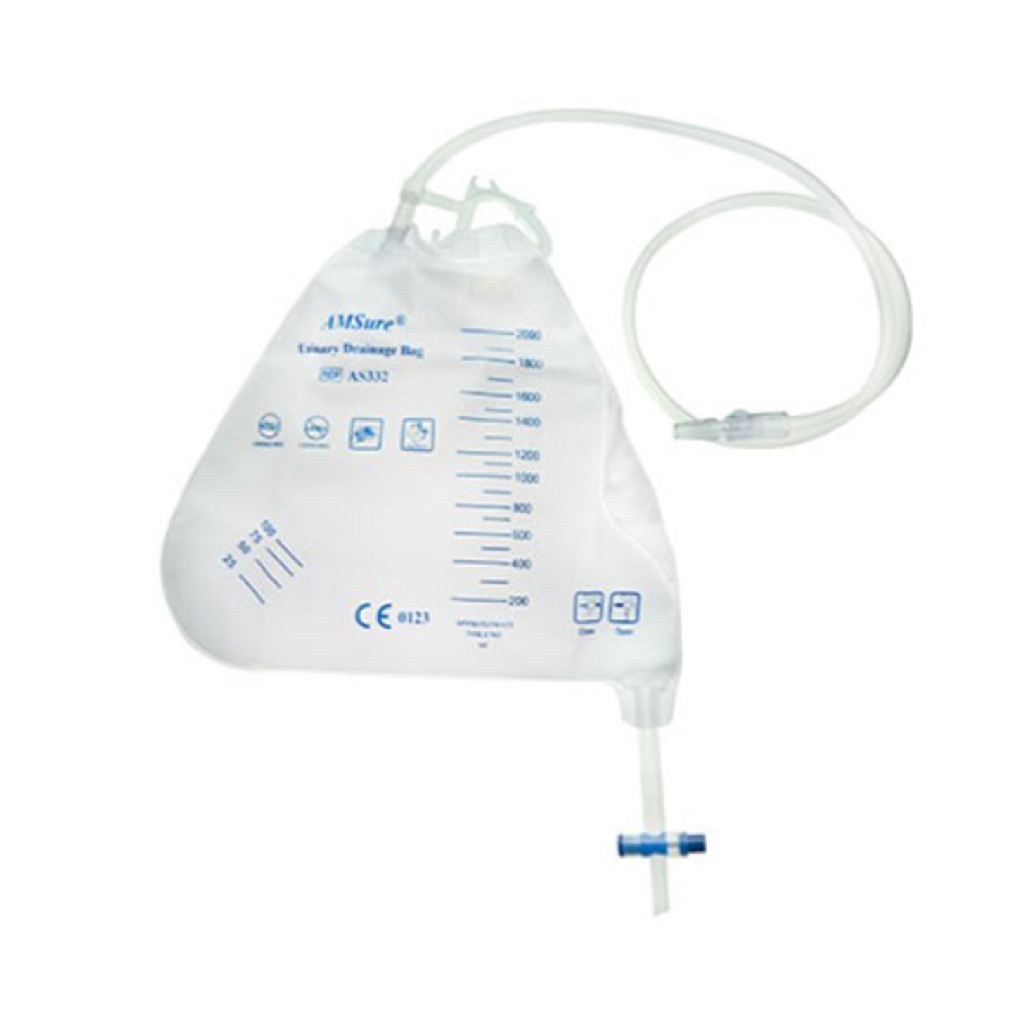 AMSure Urinary Drain Bag With Universal Hanger