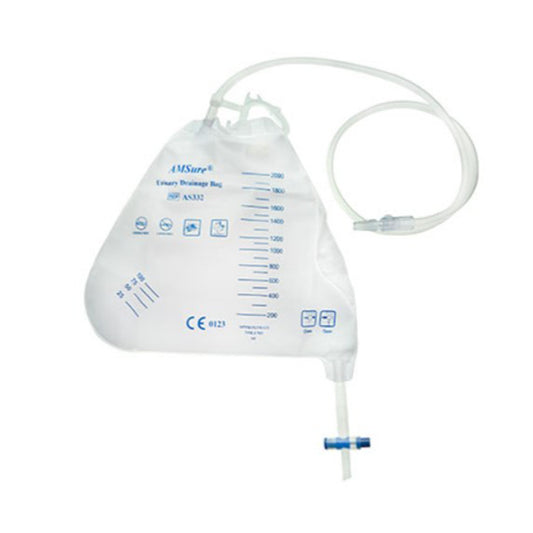 AMSure Urinary Drain Bag With Universal Hanger