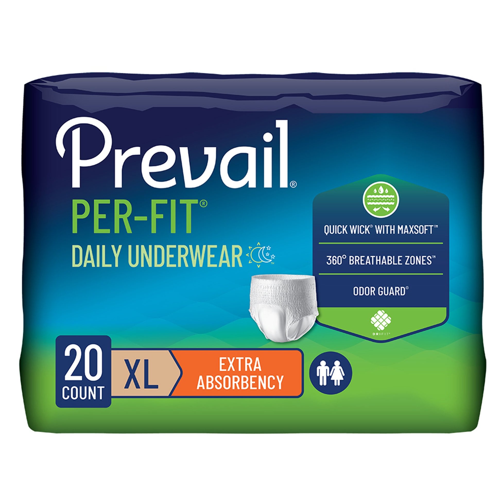 Prevail Per-Fit Daily Underwear, X-Large