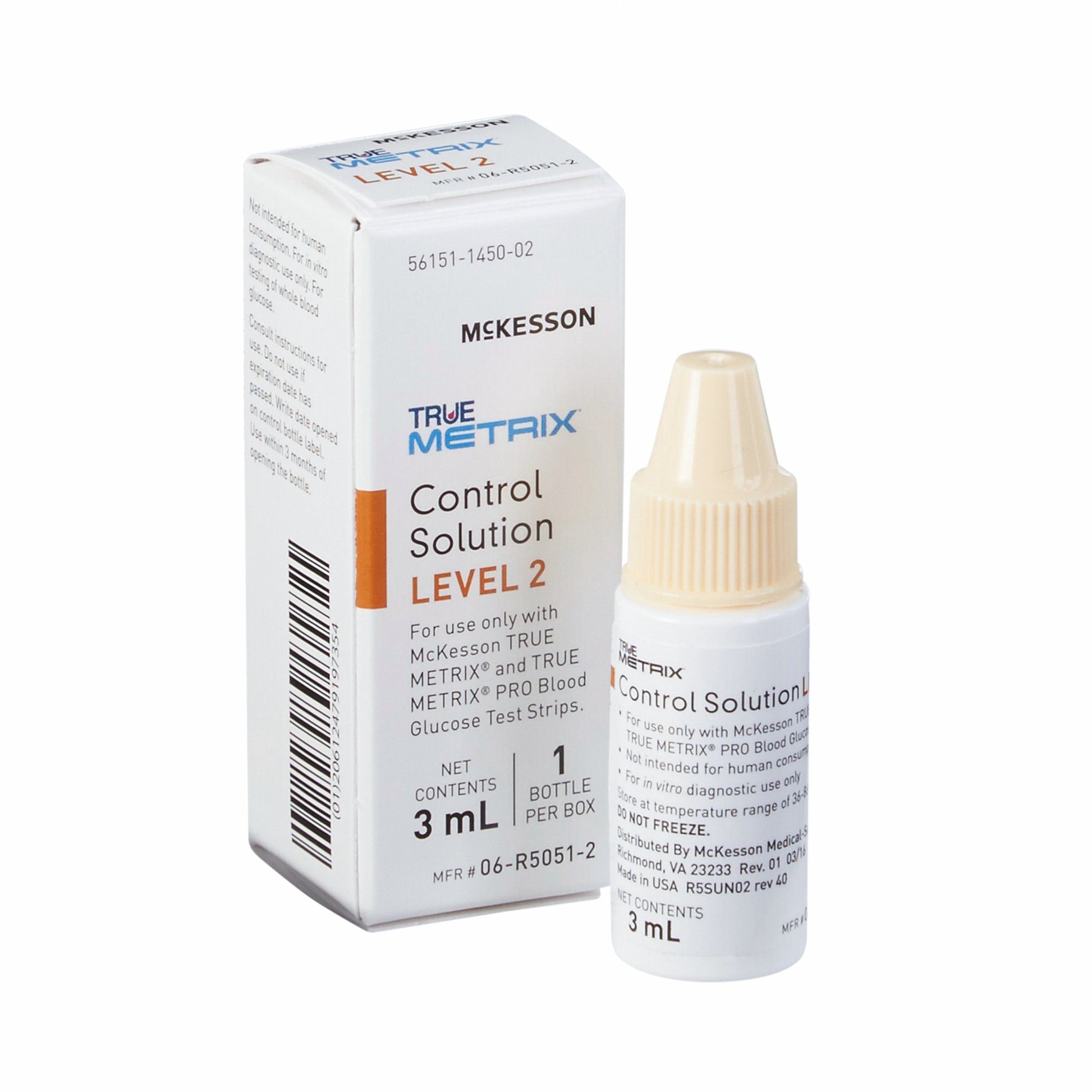 McKesson TRUE METRIX Blood Glucose Testing, Control Solution, 3 mL, Le ...