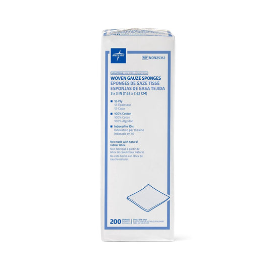 Medline Gauze Sponge, 3 x 3 Inch, 12-Ply