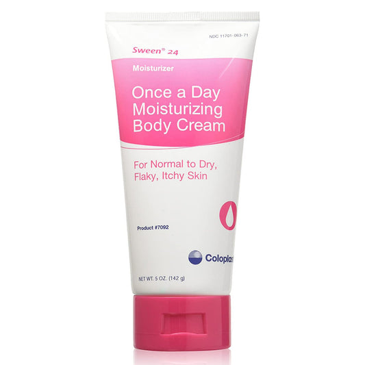 Sween 24 Once a Day Moisturizing Body Cream for Flaky, Itchy Skin, 5-ounce tube