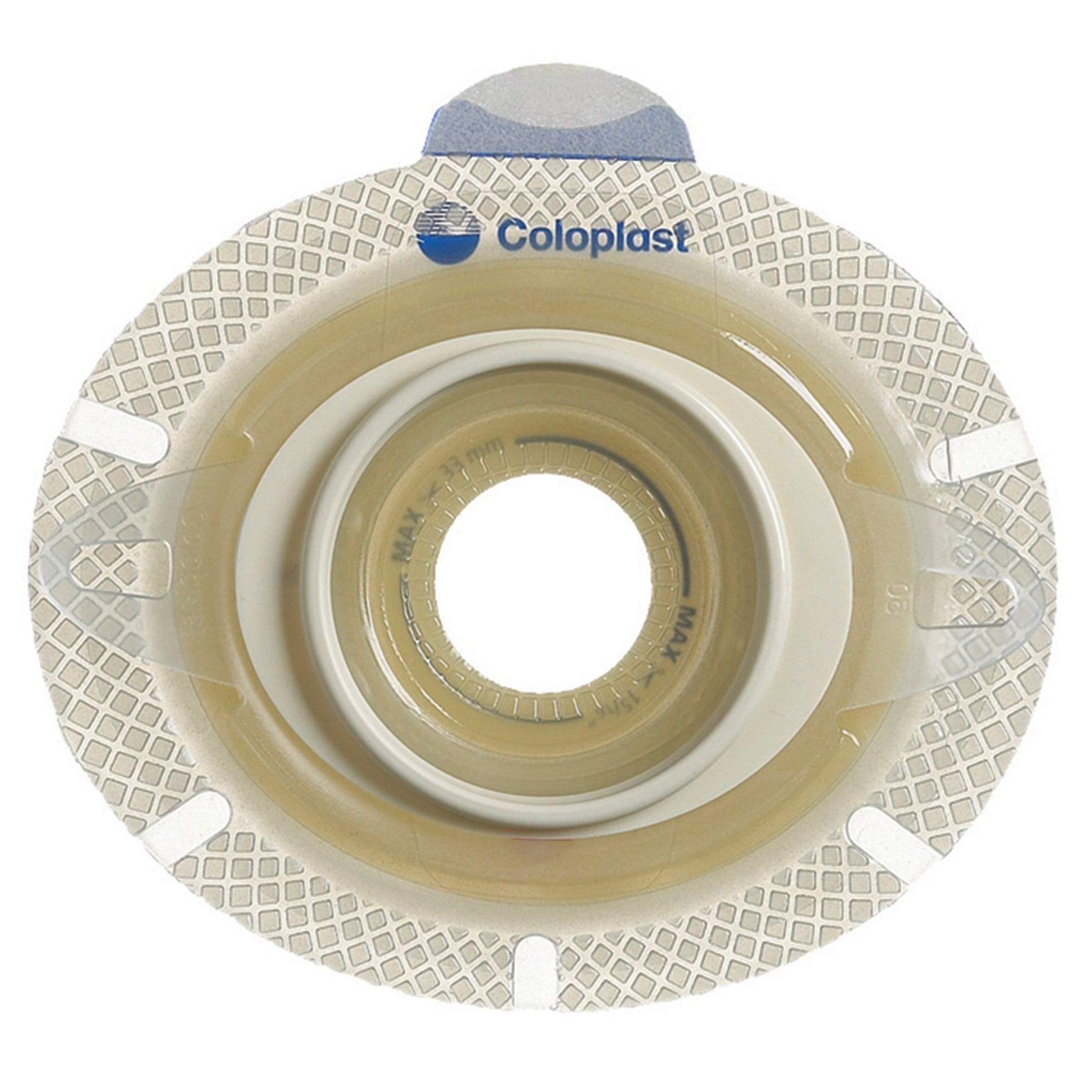 SenSura Click Xpro Flat Barrier Ostomy Barrier, Trim to fit 10 – 65 mm, Yellow