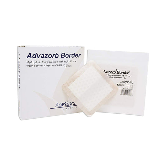 Advazorb Border Silicone Face and Border, 6 x 6 Inch