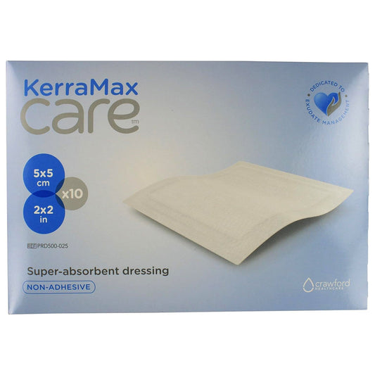 KerraMax Care Super Absorbent Wound Dressing, 2 x 2 Inch (CT, Qty 10)