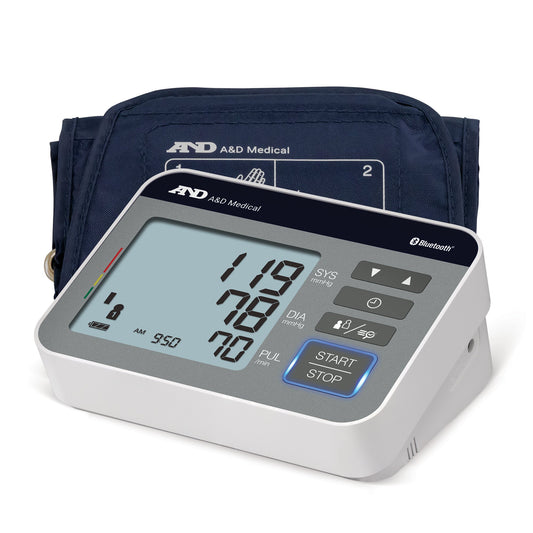 Home Automatic Digital Blood Pressure Monitor AND Wide Cuff Nylon Cuff 22 to 42 cm Desk Model