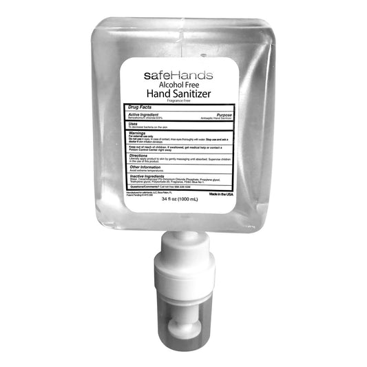 safeHands Alcohol-Free Hand Sanitizer 1000 mL Dispenser Refill Bottle