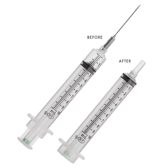 VanishPoint 10 mL Syringe with Hypodermic Needle, 21 Gauge, 1.5" Needle Length