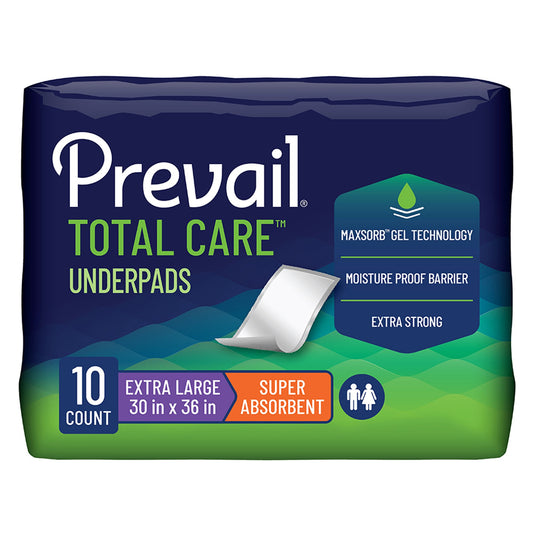 Prevail Total Care™ Super Absorbent Polymer Underpad, 30 x 36 Inch