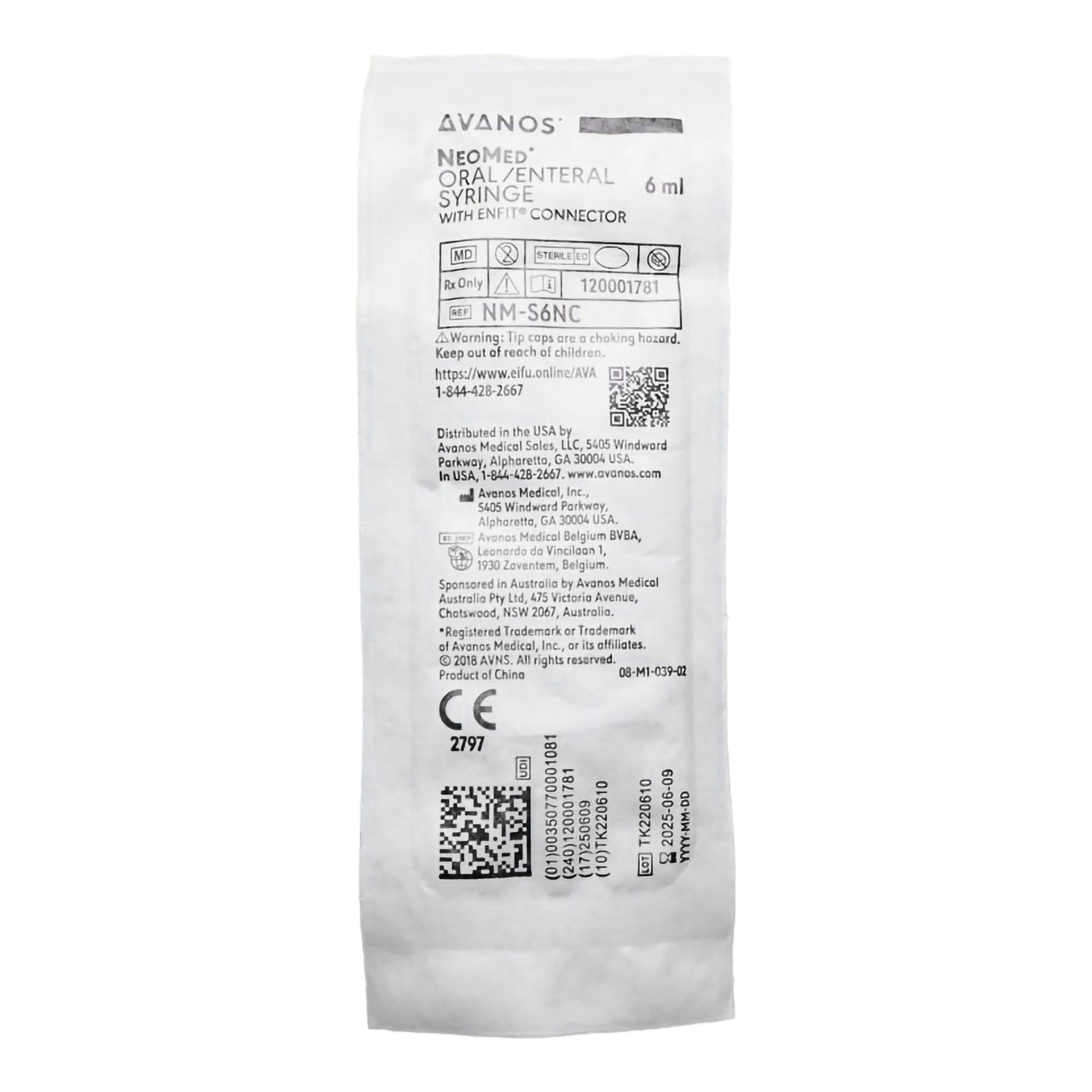 NeoMed Enteral / Oral Syringe, 6 mL