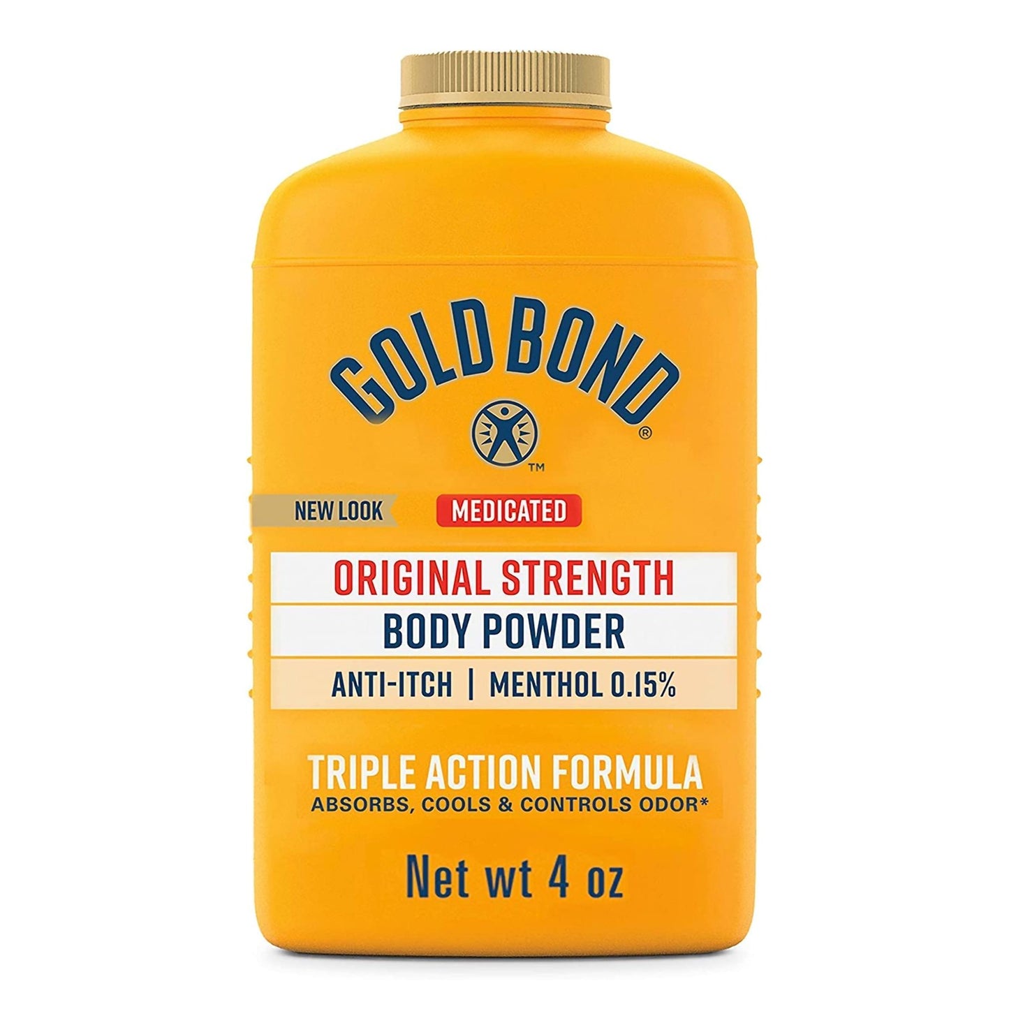 Gold Bond Original Strength Medicated Body Powder, 4-ounce Shaker Bottle