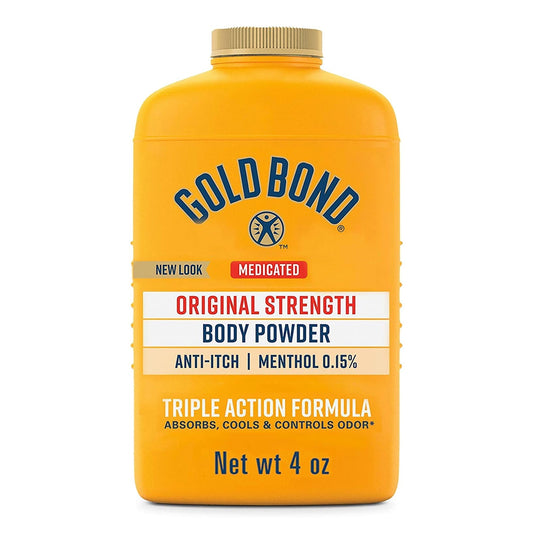 Gold Bond Original Strength Medicated Body Powder, 4-ounce Shaker Bottle