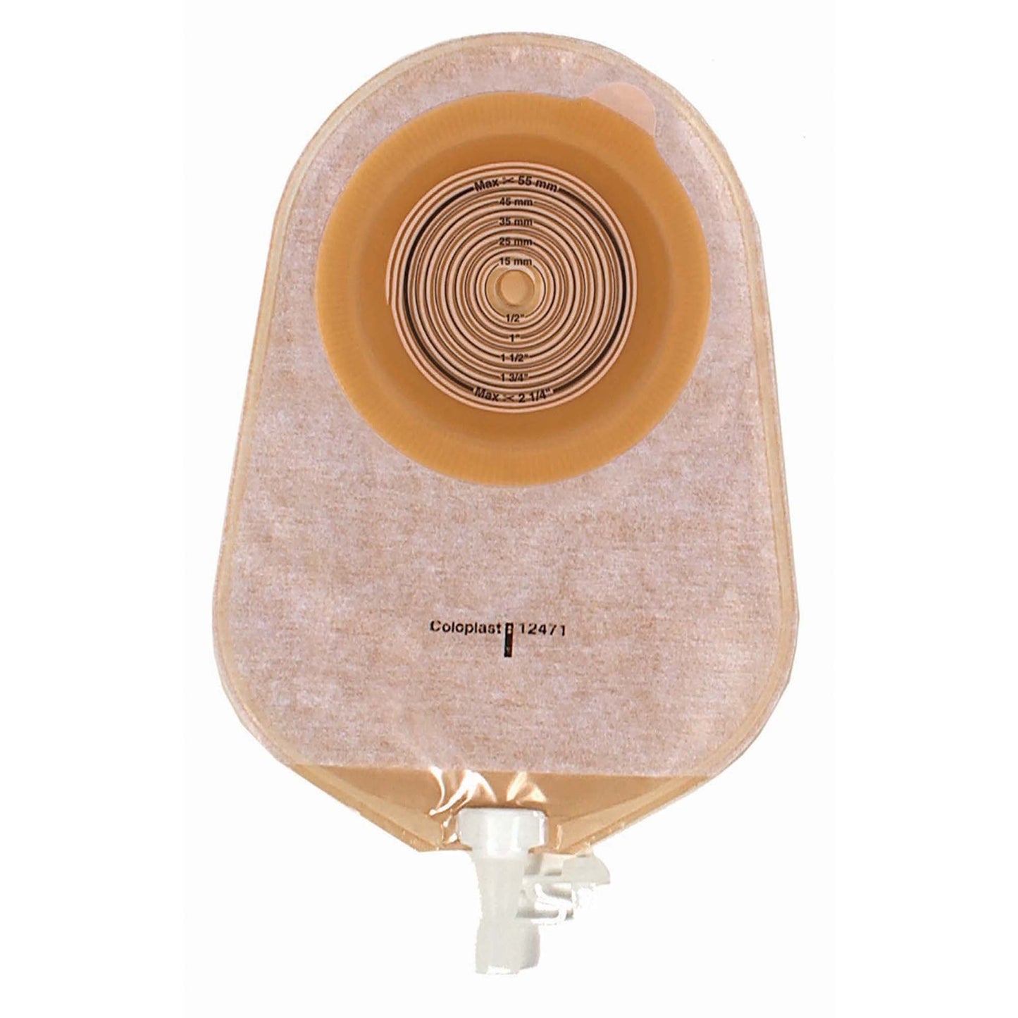 Urostomy Pouch Assura One-Piece System Convex, Trim to Fit 10 to 55 mm Stoma
