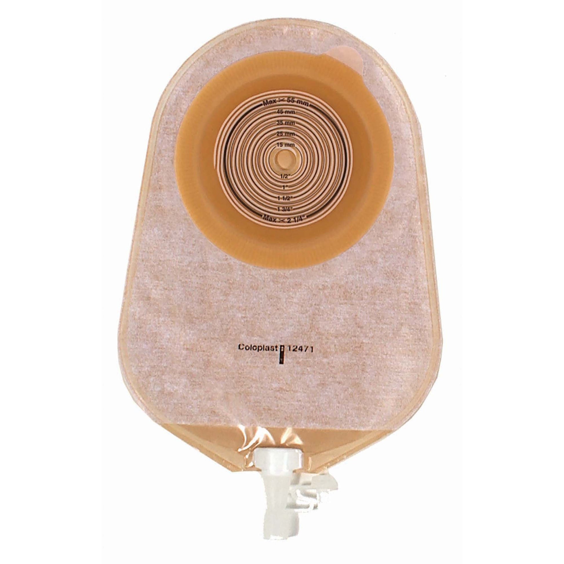 Urostomy Pouch Assura One-Piece System Convex, Trim to Fit 10 to 55 mm Stoma