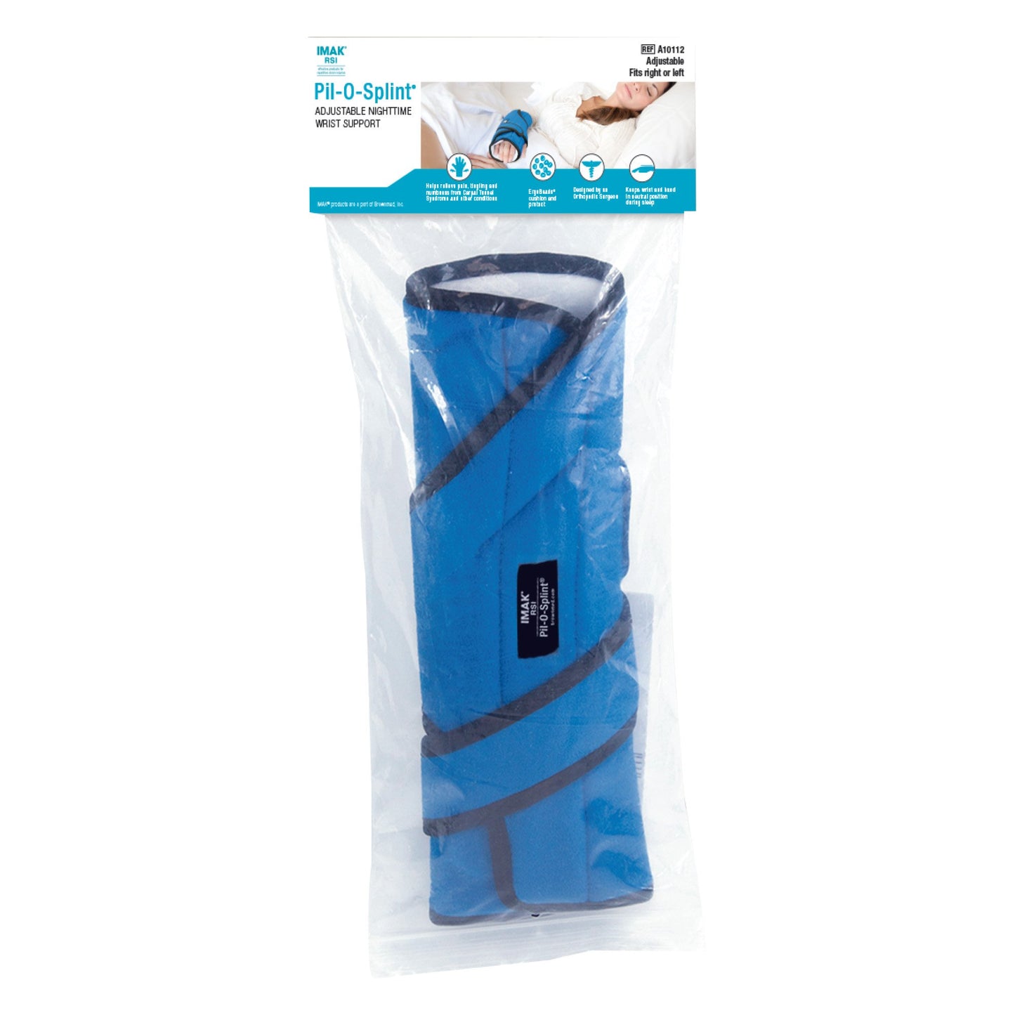 IMAK RSI Pil-O-Splint Nighttime Wrist Splint, One Size Fits Most
