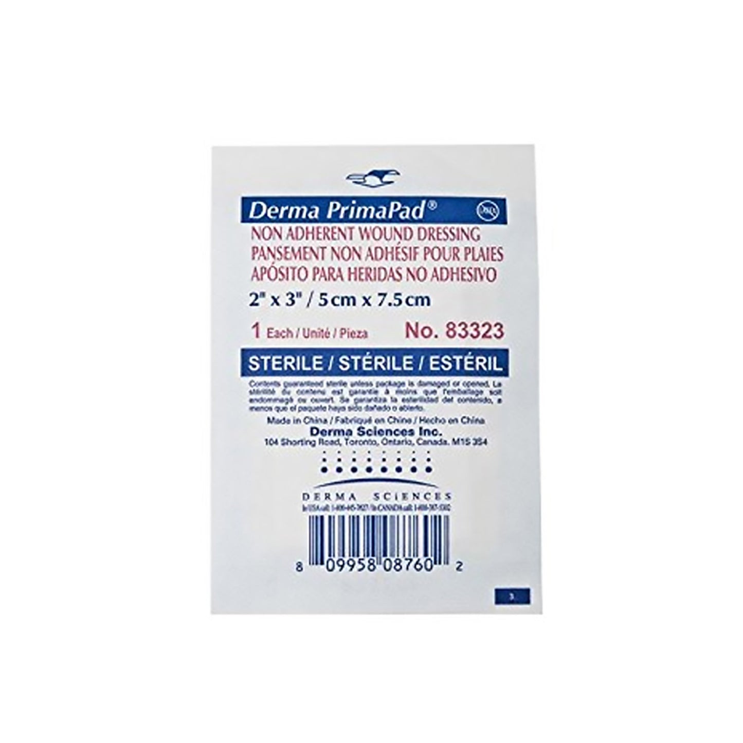 Primapad nonadherent Dressing, 2 x 3 Inch, 1-Ply