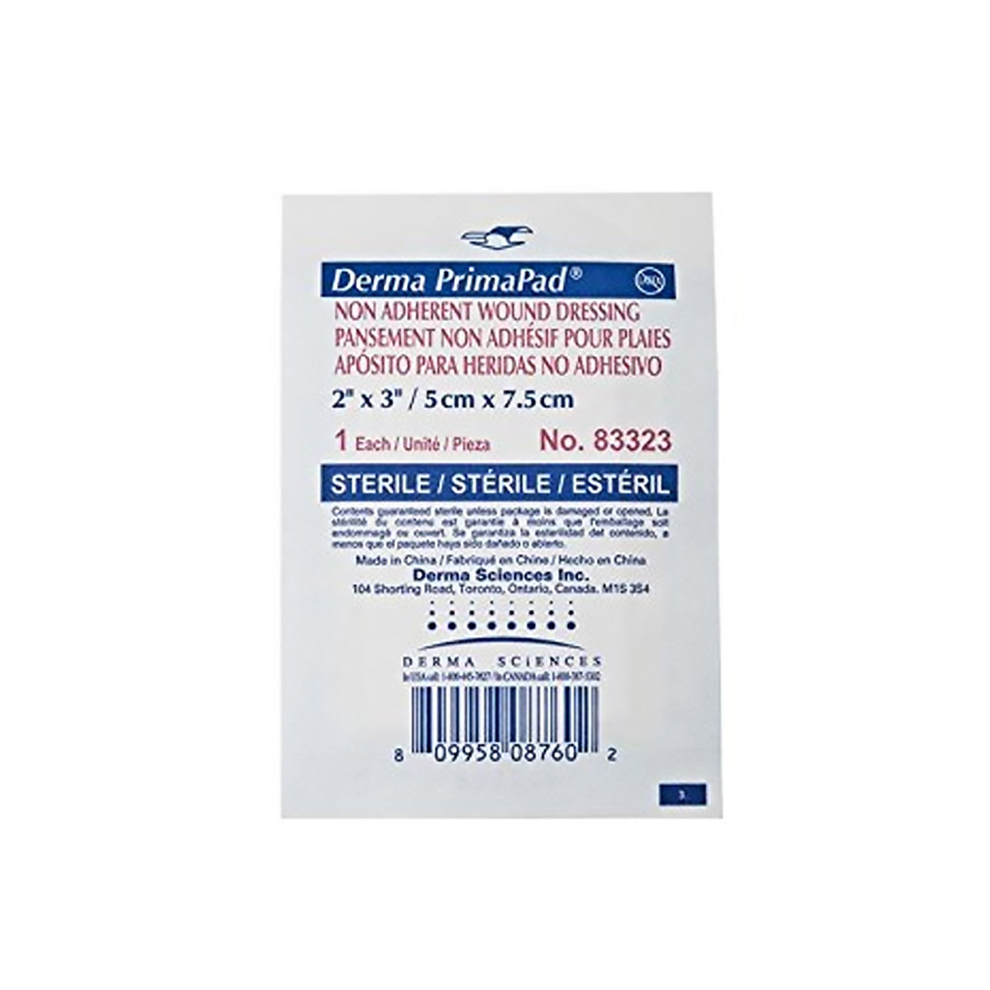 Primapad nonadherent Dressing, 2 x 3 Inch, 1-Ply