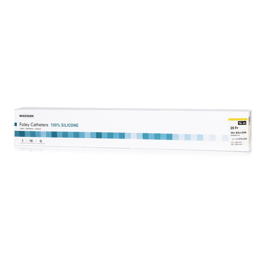 McKesson Silicone Foley Catheter, Standard Tip, 20 Fr., 30 cc