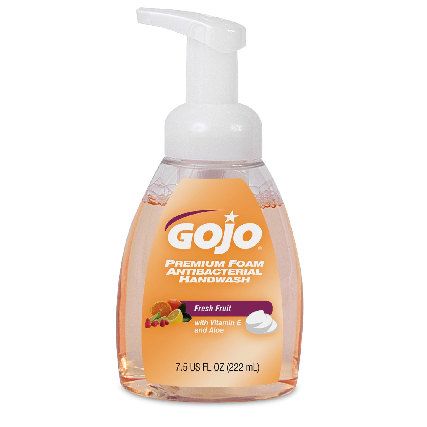 Gojo Fresh Fruit Scent Premium Foam Antibacterial Handwash, 7.5 oz. Bottle