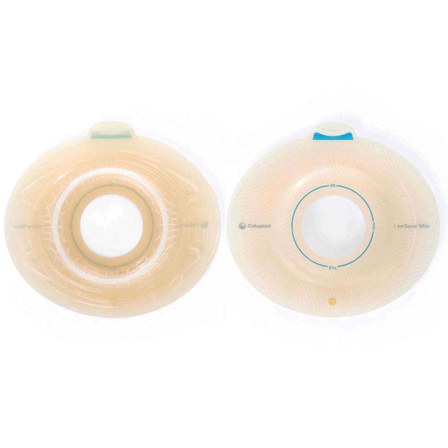 SenSura Mio Click Convex Light Ostomy Barrier, 35 mm Stoma Opening, Blue Match