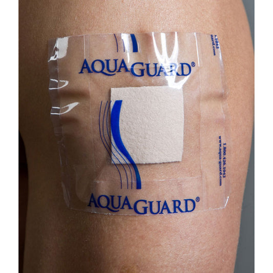 IV Site Barrier Protector AquaGuard Shower Sheet 4 X 4 Inch Square NonSterile
