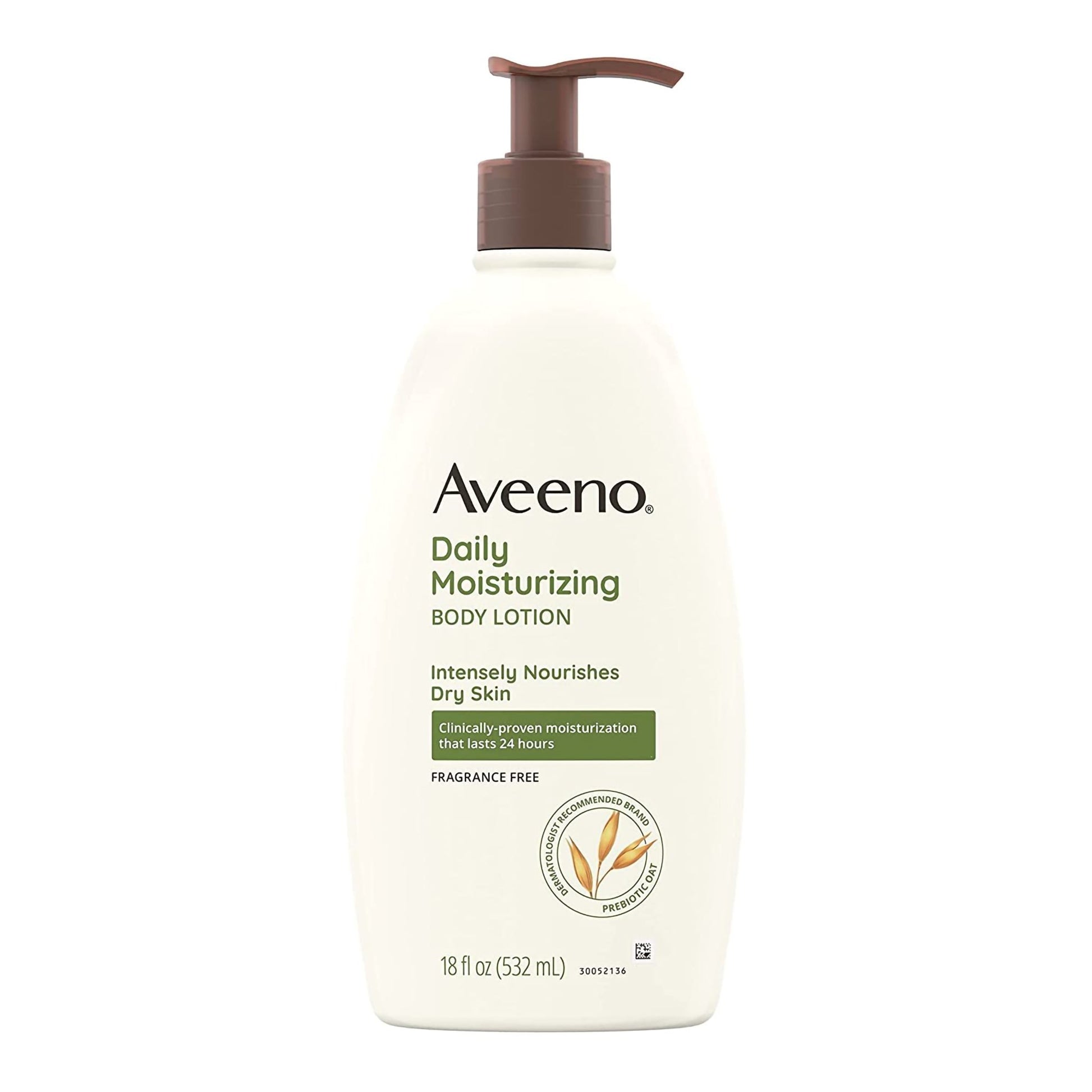 Aveeno Daily Moisturizing Body Lotion Fragrance Free, 18-ounce Pump Bottle