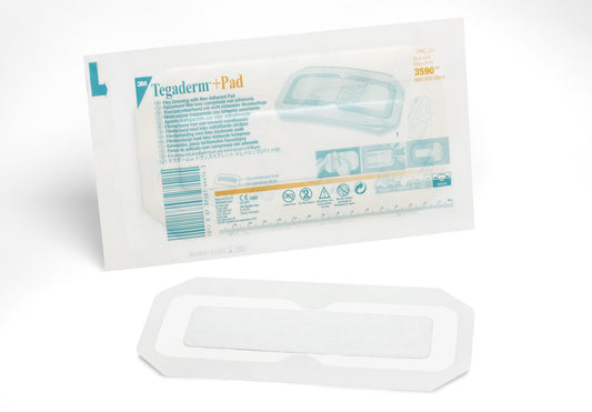 3M™ Tegaderm™ Transparent Film Dressing with Pad, 3-1/2 x 8 Inch