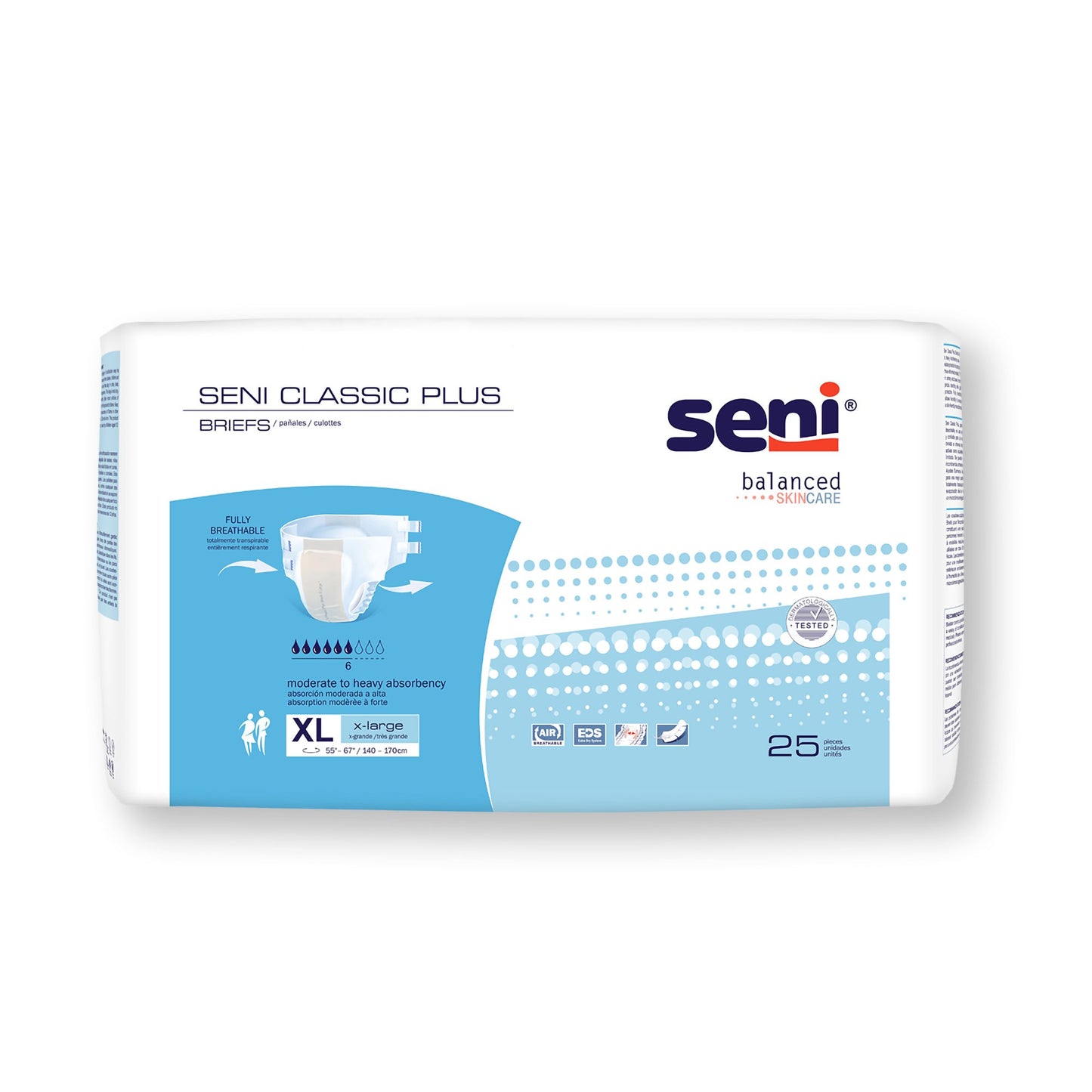 Seni Classic Plus Moderate to Heavy Absorbency Incontinence Brief, Extra Large