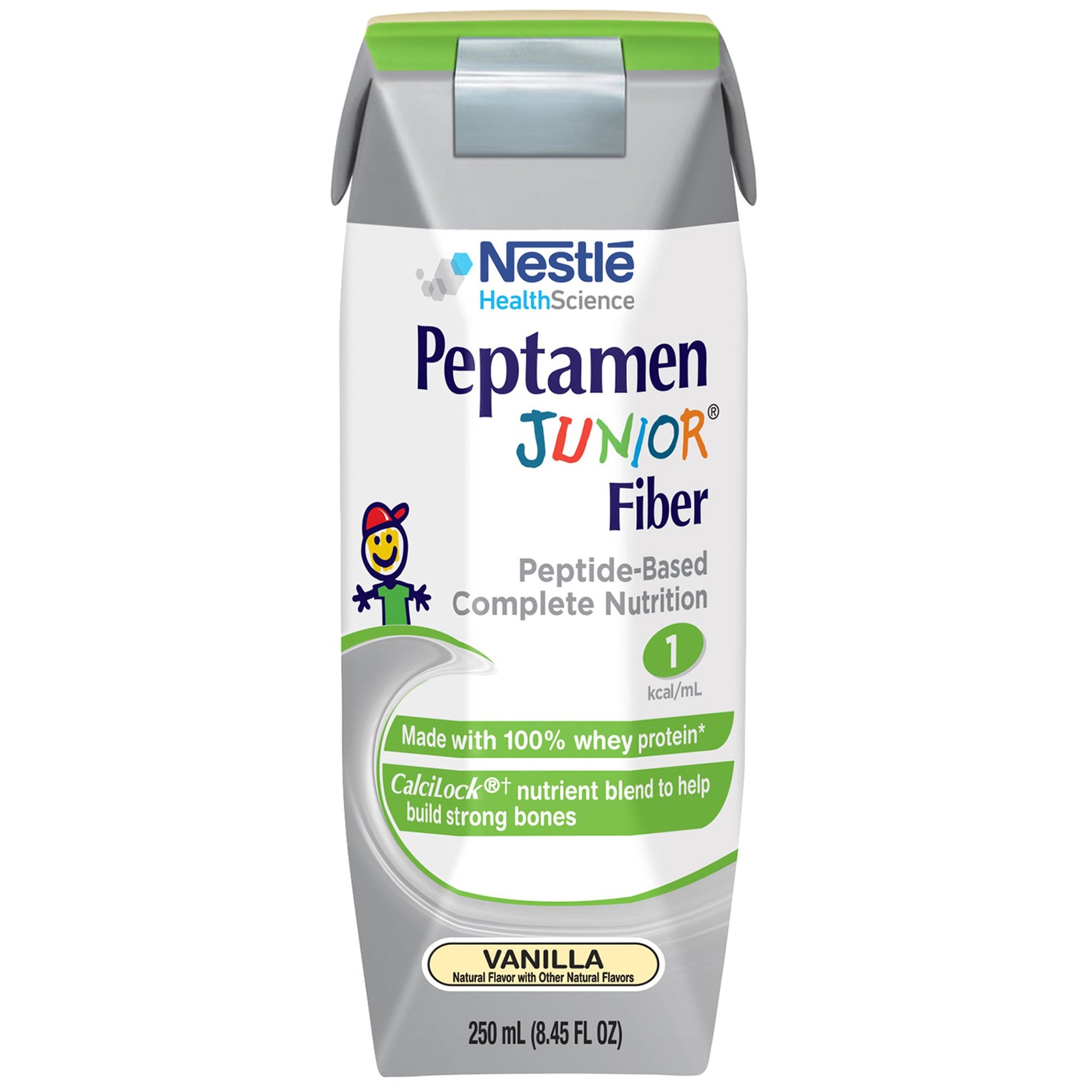 Peptamen Junior Fiber Peptide-Based Complete Nutrition, Vanilla, 8.45-oz.