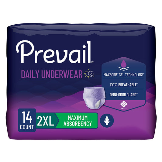 Prevail for Women Daily Absorbent Underwear, 2X-Large
